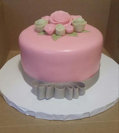 Pink vow renewal wedding cake - Cake by m1bame