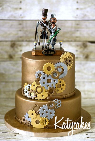 Steampunk Wedding Cake - Cake by Katycakes Austin