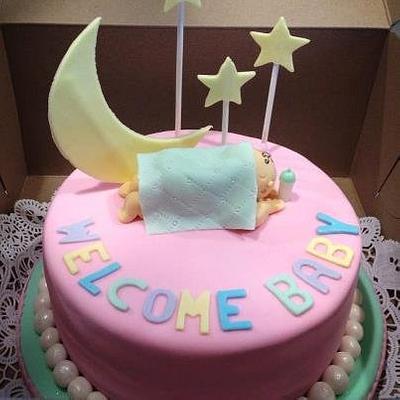 My first baby shower cake made last November. - Cake by Saskia Beaton