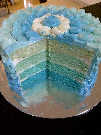 Blue Ombre Cake - Cake by Thia Caradonna