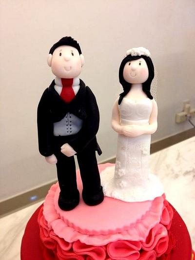 Mark and Min Min's Wedding - Cake by LiLian Chong