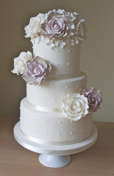 Vintage Roses Wedding Cake - Cake by Sugar Ruffles