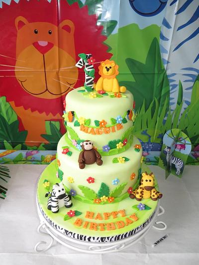 Jungle Cake for my Granddaughter's 1st Birthday!   - Cake by Ellie1985