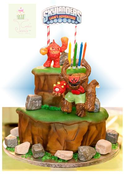 Skylanders Cake Tree rex and Eruptor - Cake by Cakes by Janice