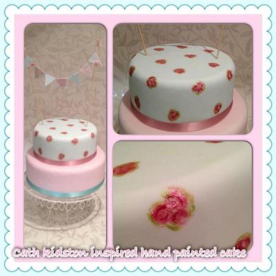 hand painted cake 1st attempt - Cake by The lemon tree bakery 