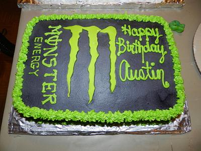 Monster Energy Cake - Cake by AneliaDawnCakes