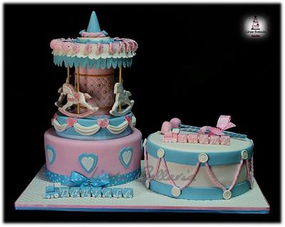 CAROUSEL AND DRUM CAKES - Cake by Linda Bellavia Cake Art