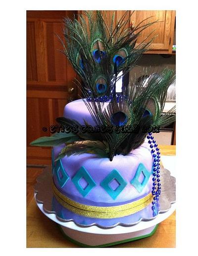 Mardi Gras Cake  - Cake by BlueFairyConfections
