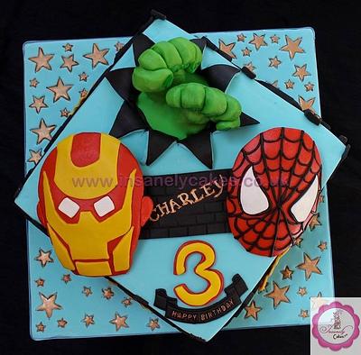 Super Heroes Celebration Cake! - Cake by InsanelyCakes