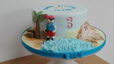 Childs Pirate Cake - Cake by The Old Manor House Bakery - Lisa Kirk