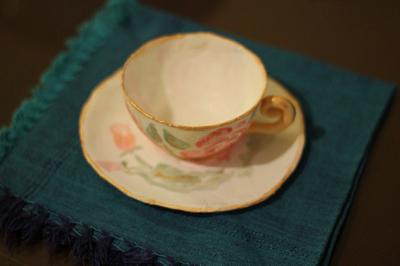 Gum paste teacup and saucer - Cake by Smita Maitra (New Delhi Cake Company)