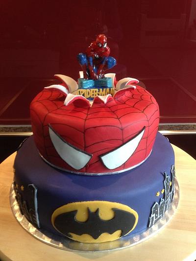 Spiderman-Batman-Cake - Cake by Monika Klaudusz