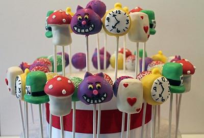 Wonderland Cakepops - Cake by carolyn chapparo