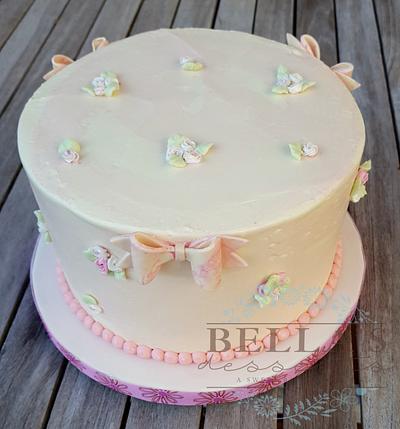 Blossoms and bows baby shower cake - Cake by Lauren Cortesi