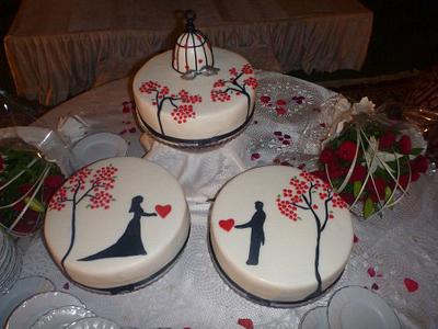 Wedding Cake Love birds - Cake by Laura Jabri