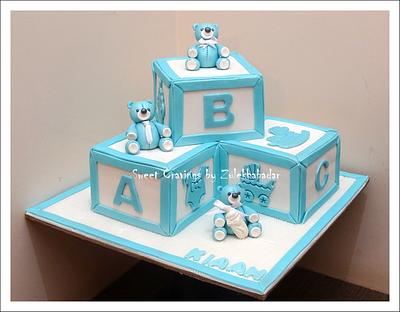 Cake for a new born baby boy..... - Cake by zullu