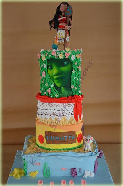 Moana 5-tier birthday cake - Cake by Konstantina - K & D's Sweet Creations