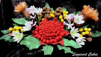 Australian Native Flowers - Cake by Sugarart Cakes
