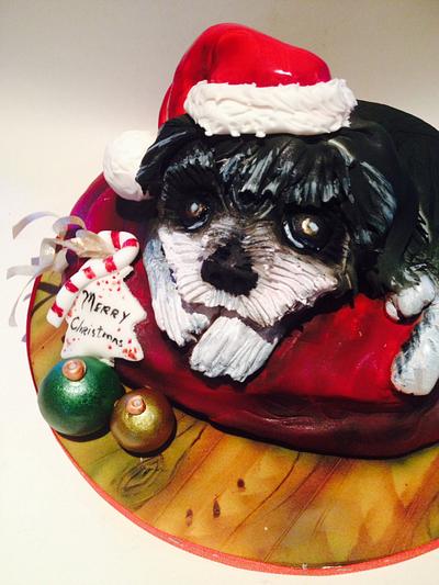 " Christmas Puppy"  - Cake by Lotties Cakes & Slices 