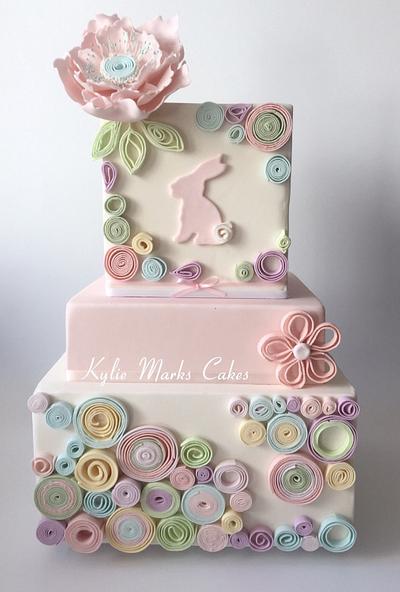 Quilled Easter cake - Cake by Kylie Marks