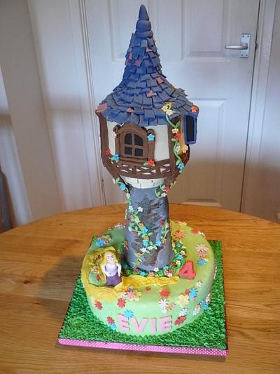 tangled tower cake  - Cake by Krazy Kupcakes 