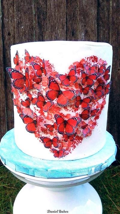 Butterfly Heart - Cake by Daniel Guiriba