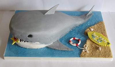 The Great White Sharky Cake - Cake by Just Because CaKes