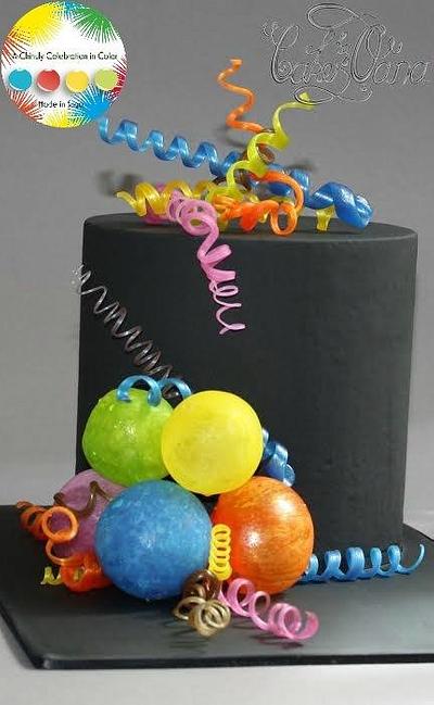 Chihuly Sugar Collaboration 2016 : Black meets color  - Cake by cakesbyoana