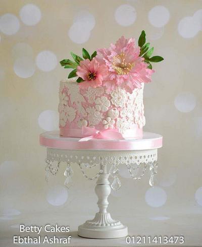 Engagement 💍 pink cake  - Cake by BettyCakesEbthal 