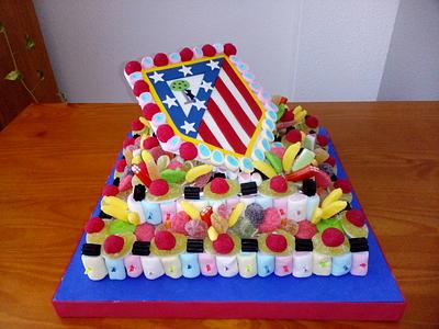 Marshmallow CAKE  ATLETICO de MADRID - Cake by Camelia