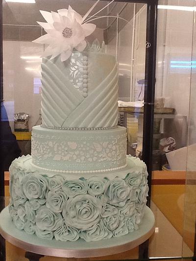 Ruffles and pleats  - Cake by Amber Catering and Cakes
