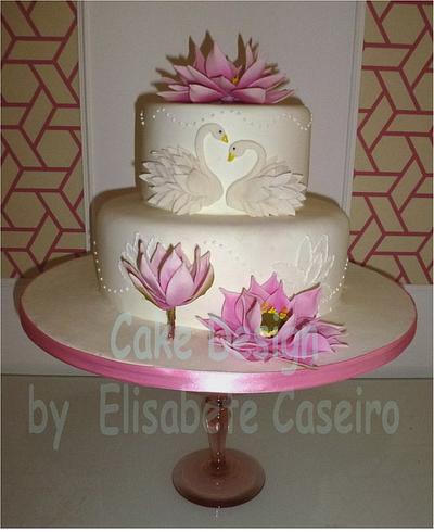 Lotus Flower Wedding Cake - Cake by Bety'Sugarland by Elisabete Caseiro 