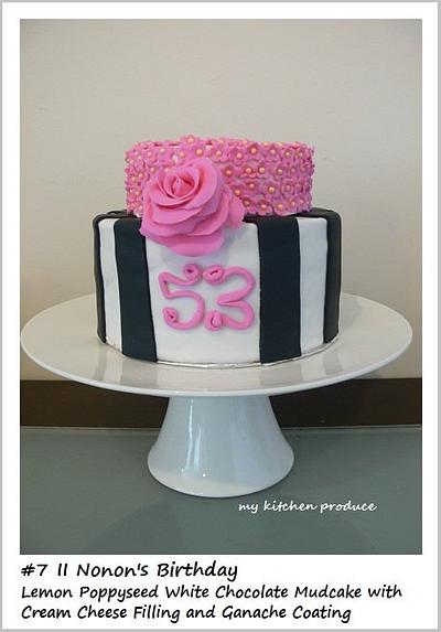 Black-White- Pink Cake - Cake by Linda Kurniawan