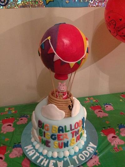 Peppa pig big balloon cake - Cake by Amy