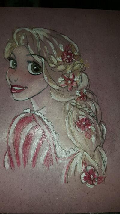 Tangled on wafer paper  - Cake by Sabine Schieber 