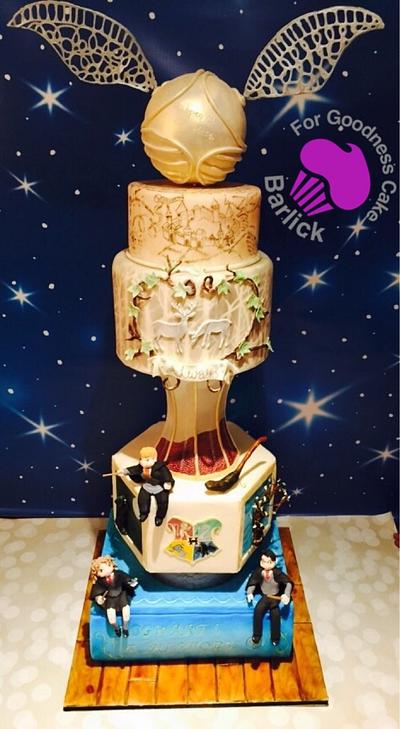 Harry Potter wedding silver award at cake international - Cake by For goodness cake barlick 
