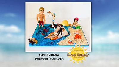 At the beach @Sweet Summer Collaboration - Cake by Pepper Posh - Carla Rodrigues