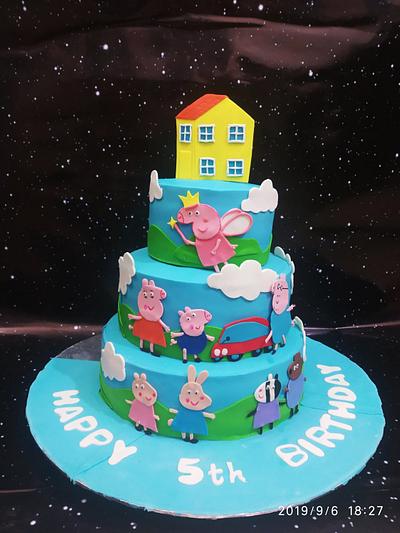 Peppa pig themed cake - Cake by Nidhi Tandon