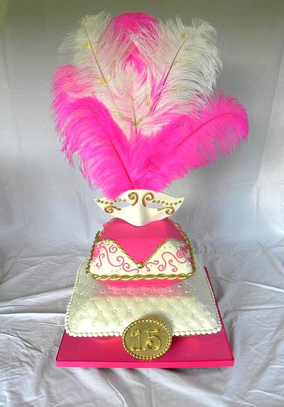 Masquerade Quinceanera - Cake by Kara Andretta - Kara's Couture Cakes