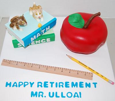 Teacher Retirement Cake - Cake by Nicole Taylor