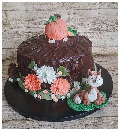 Thanksgiving Woodland Cake - Cake by June ("Clarky's Cakes")