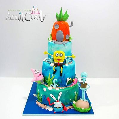 Cake Sponge Bob and his friends - Cake by Nili Limor 