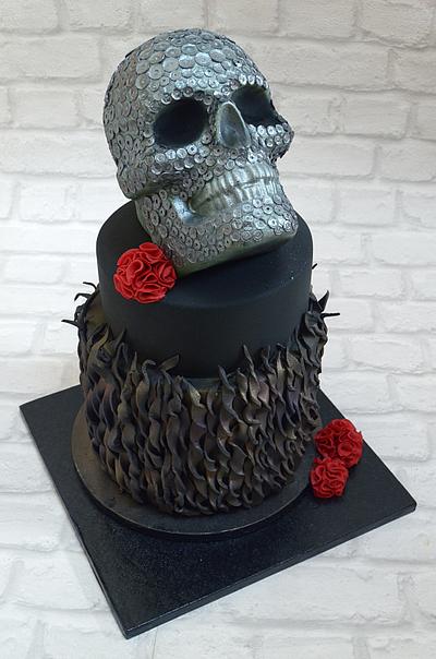 Sequin skull - Cake by The Chain Lane Cake Co.