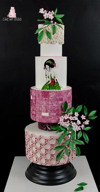 Geisha wedding cake  - Cake by Cake Art Studio 