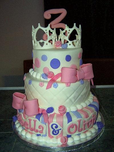 Double Princess Birthday Cake - Cake by Kristi