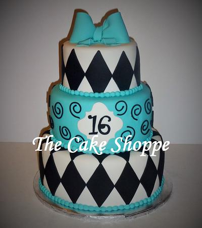 Sweet 16 cake - Cake by THE CAKE SHOPPE