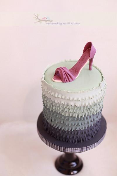 Ruffles high heel - Cake by Her lil kitchen