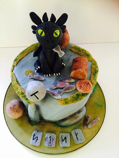 Toothless - Cake by lesley hawkins