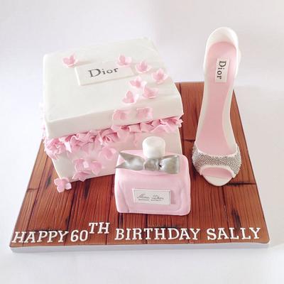 Dior Gift Box Cake - Cake by Claire Lawrence