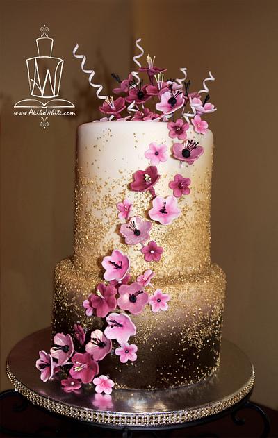 Asian Floral Cake - Cake by Akiko White 